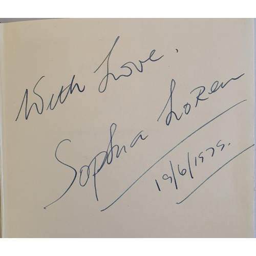 121 - SIGNED Titles: Sophia- Living and Loving Her Own Story by A E Hotchner SIGNED by Sophia Loren; Artem... 