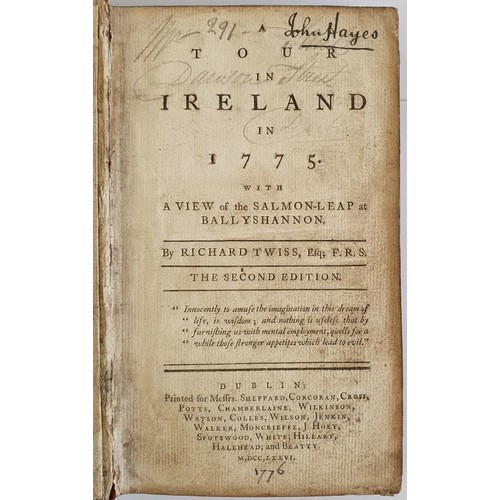 144 - Richard Twiss. A Tour In Ireland In 1775, with A View of the Salmo-Leap at Ballyshannon. The Second ... 