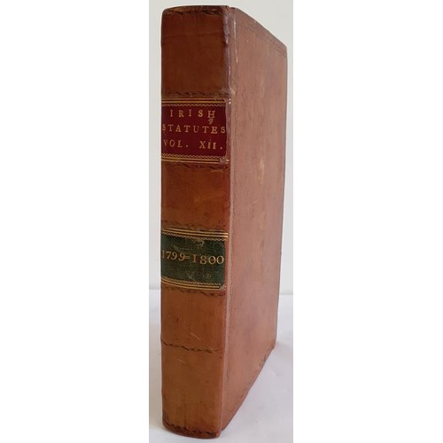 164 - Statutes Passed in the Parliaments held in Parliament Vol XII, 1801; Leather Bound