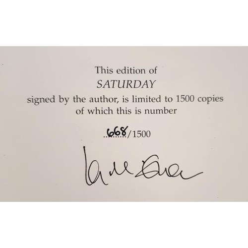 182 - All Signed Titles: The Ginger Man by J P Donleavy, 2015; Saturday by Ian McEwan limited edition 668/... 