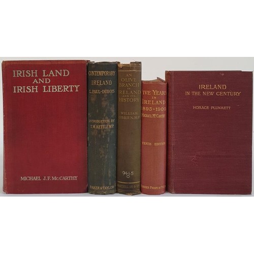 206 - Ireland in the New Century by Sir Horace Plunket. London. 1904. First Edition; Five Years in Ireland... 