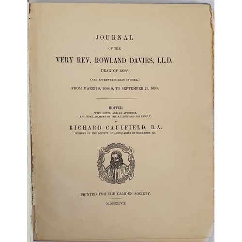 213 - Richard Caulfield. Journal Of The Very Rev. Rowland Davies, LLD, Dean of Ross, Later Dean of Cork fr... 