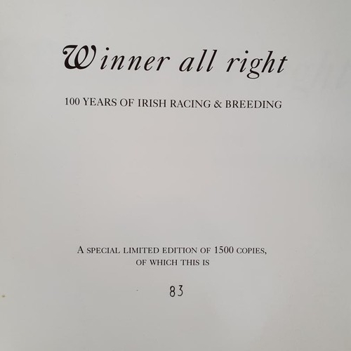 215 - Guy St John Williams, Winner all right, quarto, dj, mint, no 83 of a ltd ed 1500 copies, 1999.