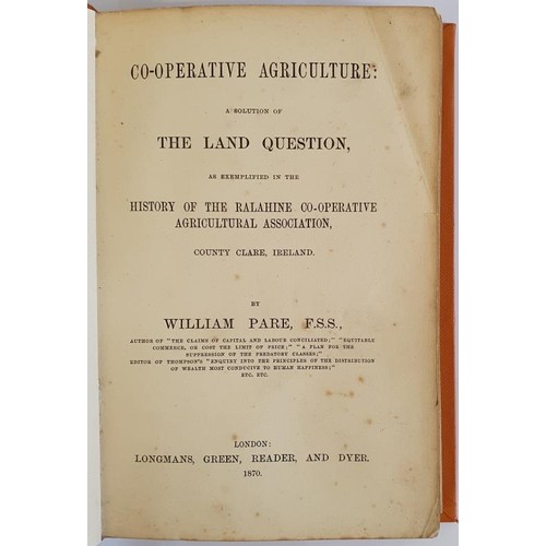 230 - Co-operative Agriculture: A Solution of the Land Question, as Exemplified in the History of Ralahine... 