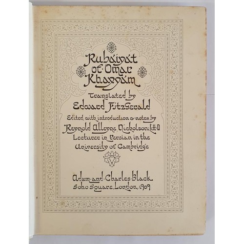 239 - Edward Fitzgerald . Rubaiyat of Omar Khayyan. 1909. 16 fine colour plates by Gilbert James. Very att... 