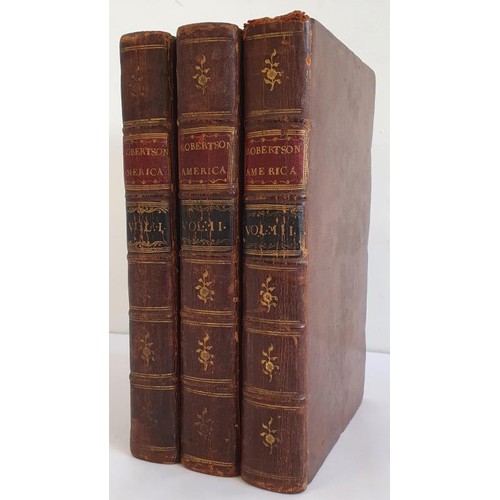 244 - William Robertson. The History of America. Dublin. 1877. 3 volume set in fine contemporary binding. ... 