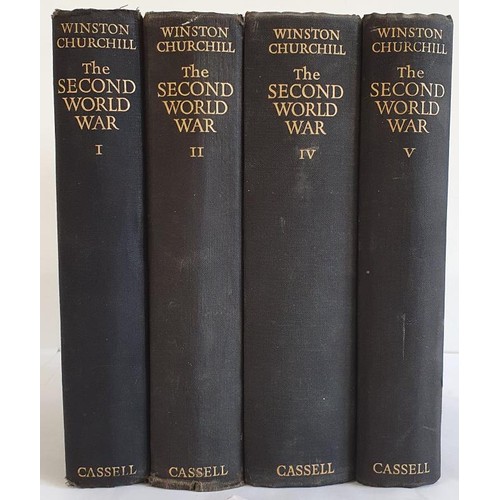 277 - The Second World War. Volumes 1 - 4 First Editions Winston S. Churchill Published by Cassell & C... 