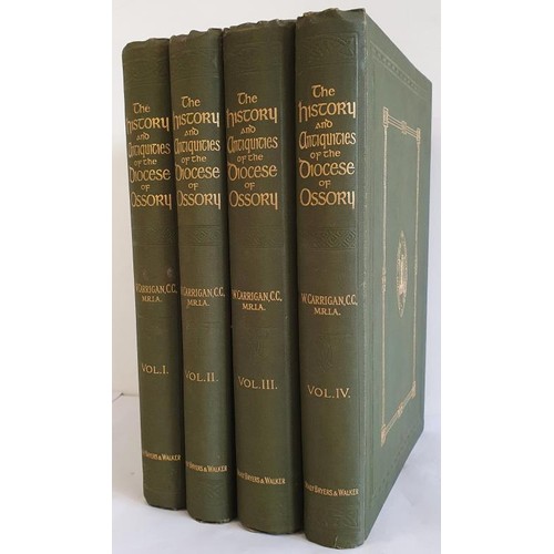 278 - The History & Antiquities of the Diocese of Ossory, Four Vol Set, Rev W Corrigan, 1905, Sealy, B... 