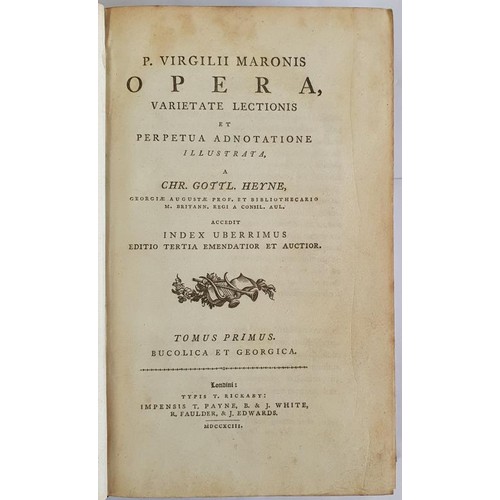 285 - P. Virgilii Maronis Opera varietate lectionis et perpetua adnotatione illustrata a. Chr. Gottl. Heyn... 