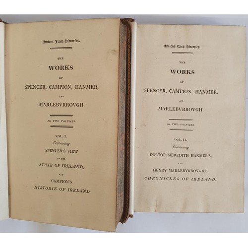 290 - Ancient Irish Histories, The Works of Spencer, Campion, Hanmer and Marlebvrrovgh, in Two Volumes, Vo... 