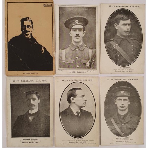 305 - Irish Rebellion, 1916. 6 Original Picture Postcards - Michael Mallin; James O'Sullivan, P. H. Pearse... 