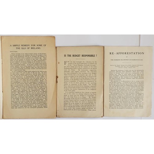 314 - Re-Afforestation by the Marquis MacSwiney of Mashanglass. Read at the Meeting of Dublin Industrial A... 