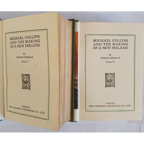 333 - Michael Collins and the Making of New Ireland, 2 Vol Set Piaras Beaslai 1930, Phoenix Publishing, HB... 