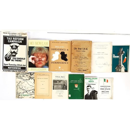 362 - Irish Interest: Collection of Books/Booklets/Pamphlets such as Fine Gael Policy for A Just Society; ... 