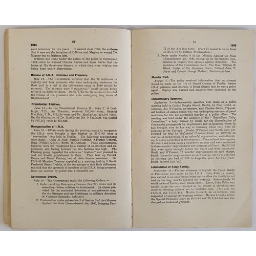 376 - Notes on I. R. A. Activities etc. 1941-1947 Confidential. These notes have been prepared in the Offi... 