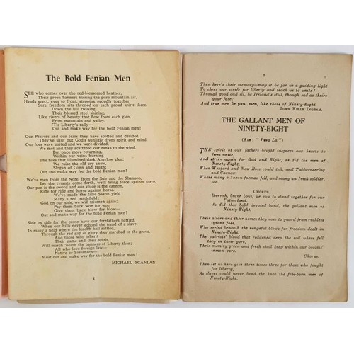 377 - The 1916 Song Book. 34 Spirited Songs. Amhran na bhFiannn, Who Fears to Speak of Easter Week, Foggy ... 