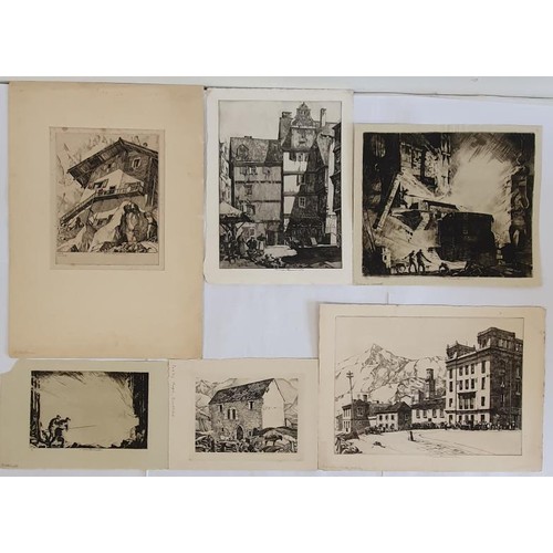 388 - Leonard Beaumont (British, 1891-1986) Five Engravings, all signed in pencil, Tapping A Furnace 21/50... 