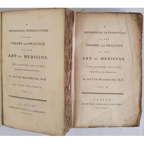 503 - David MacBride. A Methodical Introduction To The Theory And Practice Of The Art Of Medicine. The sec... 