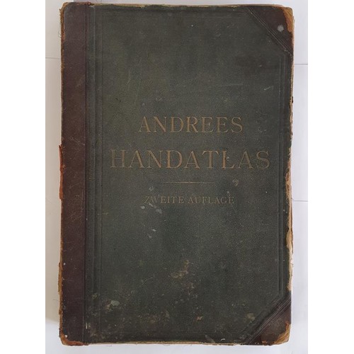 513 - Richard Anders. Allegmeiner Hand Atlas. 1887. Large folio. Large coloured maps, many double page, 12... 