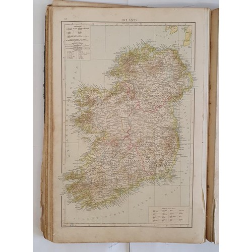 513 - Richard Anders. Allegmeiner Hand Atlas. 1887. Large folio. Large coloured maps, many double page, 12... 