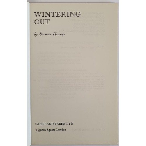 526 - Wintering Out S Heaney 1975, Faber & Faber, SB