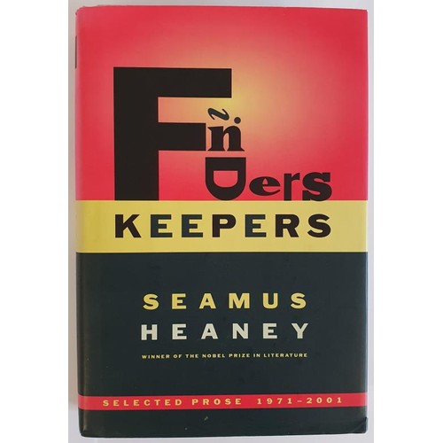 527 - Finders Keepers, S Heaney, 2001, Farrar, Straus, NY HB/DJ, Selected Prose,1971 - 2001, First America... 