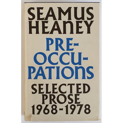 529 - Preoccupations, S Heaney, 1980, Faber & Faber HB/DJ,Selected Prose, 1968/78