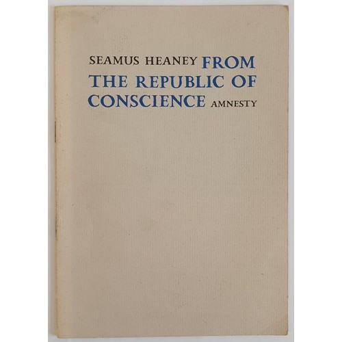 538 - From the Republic of Conscience, S Heaney 1985, Amnesty International, SB, Illustration by John Beha... 