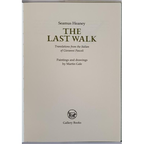 539 - The Last Walk, Translation from the Italian of Giovanni Pascoli, Painting/Drawinigs by Martin Gale, ... 