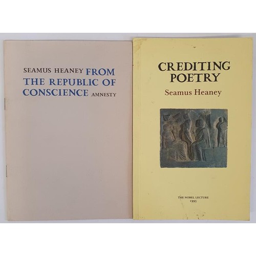 553 - Seamus Heaney: From The Republic of Conscience , 1985. First Edition. 8vo, original grey wrappers. D... 