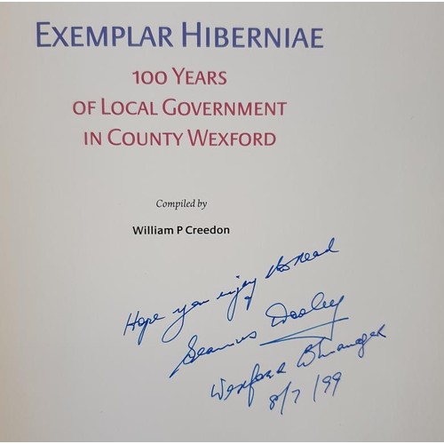 558 - Wexford: Exemplar Hiberniae, 100 years of Local Govt in Wexford, Wm P Creeden, 1999, Co Council,HB, ... 