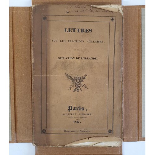 568 - LETTRES SUR LES ÉLECTIONS ANGLAISES ET SUR LA SITUATION DE L'IRLANDE, Published by Sautelet, ... 