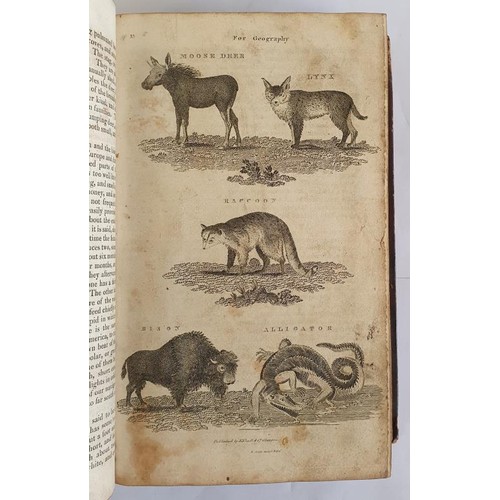 584 - The Glasgow Geography. 1825. America, Canada and South America section with maps & plates. Calf ... 