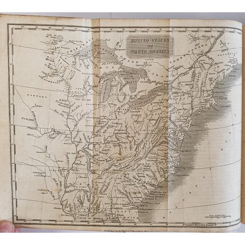 584 - The Glasgow Geography. 1825. America, Canada and South America section with maps & plates. Calf ... 