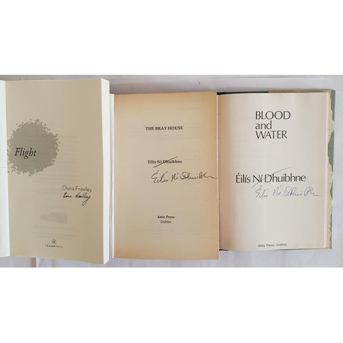 596 - Oona Frawley; Flight, French Flaps signed first edition first print, 2014 Tramp Press; Éilís Ní Dhui... 