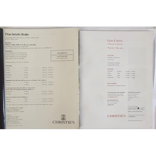 597 - Christie's Auction Catalogue: The Irish Sale May 1998; Glin Castle-A Knight in Ireland May 2009 (2)