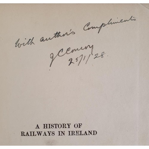 620 - A History of Railways in Ireland. Conroy, JC: Published by London: Longmans, Green and Co. Ltd, 1928... 