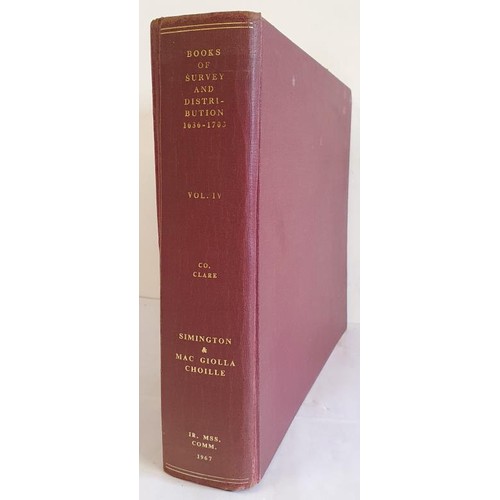 3 - Simington and Mac Coille, Books of Survey and Distribution, 1636-1703, Vol 1V, Co Clare, IMC, 1967. ... 