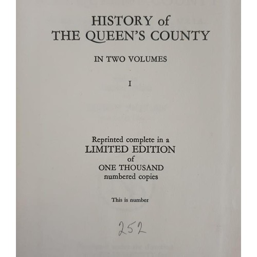 49 - History of the Queen's County J. Canon O'Hanlon; Edward O'Leary; Matthew Lalor Vol 1-2. 252 of 1000 ... 