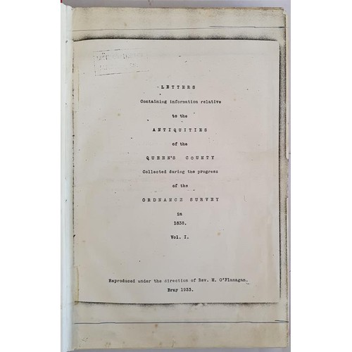 60 - Laois: Letters containing information relative to the Antiquities of the Queen's County from the Ord... 