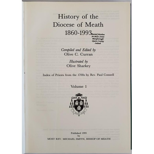 124 - History of the Diocese of Meath 1860-1993 Curran, Olive Published by Most Rev. Michael Smith, Bishop... 