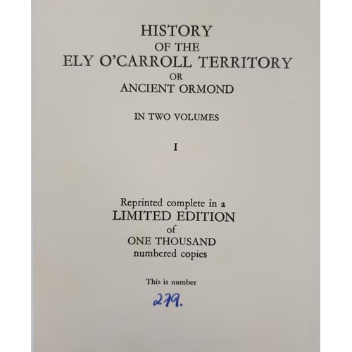 128 - History of the Ely O'Carroll Territory of Ancient Ormond Gleeson, Rev John Published by Boethius Pre... 