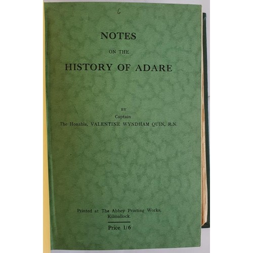 160 - Short Histories Compiled in 1 Volume by Patrick Meehan, 1972. Green Cloth binding with Gilt letterin... 