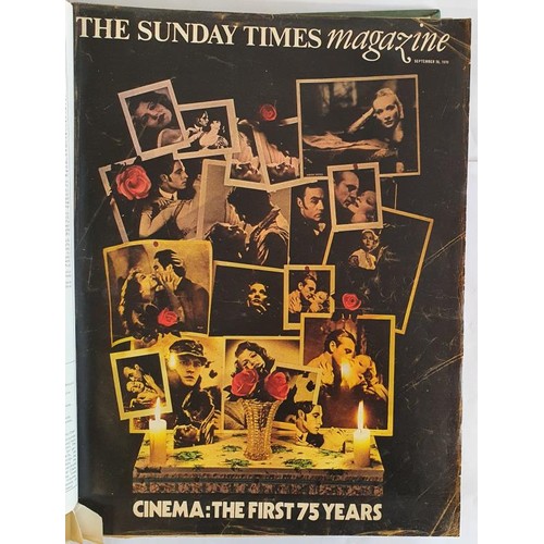 608 - Collection of Sunday Times Magazine Extracts from the 1960's and 1970's. 2 Volumes Green Cloth bindi... 