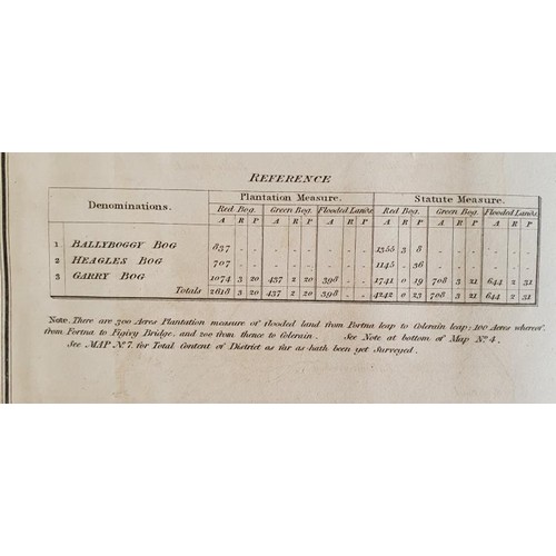 619 - [Large format historic Bog Map] Map No. 1 of the Lough Neagh District, by Thomas Townshend. 1813. La... 