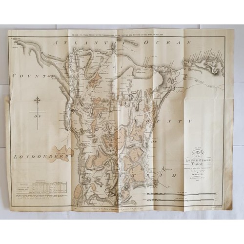 619 - [Large format historic Bog Map] Map No. 1 of the Lough Neagh District, by Thomas Townshend. 1813. La... 