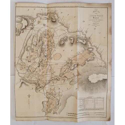 620 - [Large format historic Bog Map] Map No. 2 of the Lough Neagh District, by Thomas Townshend. 1813. La... 