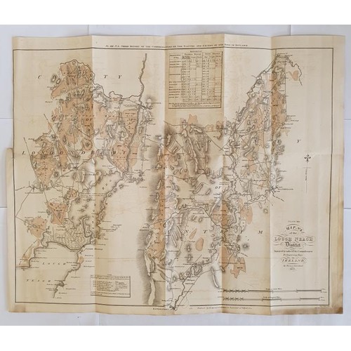 622 - [Large format historic Bog Map] Map No. 4 of the Lough Neagh District, by Thomas Townshend. 1813. La... 