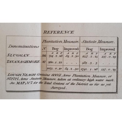 623 - [Large format historic Bog Map] Map No. 5 of the Lough Neagh District, by Thomas Townshend. 1813. La... 