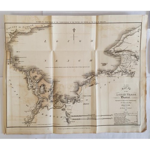 624 - [Large format historic Bog Map] Map No. 6 of the Lough Neagh District, by Thomas Townshend. 1813. La... 